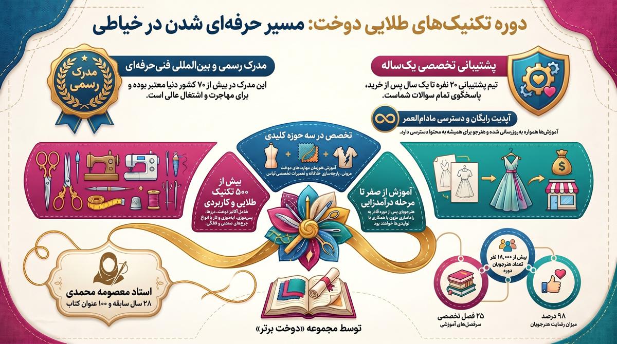 دوره تکنیکهای طلایی دوختی