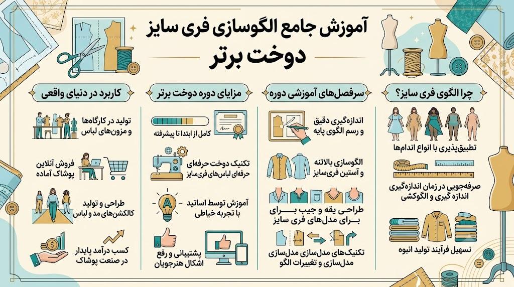 آموزش جامع الگوسازی فریسایز دوخت برتر